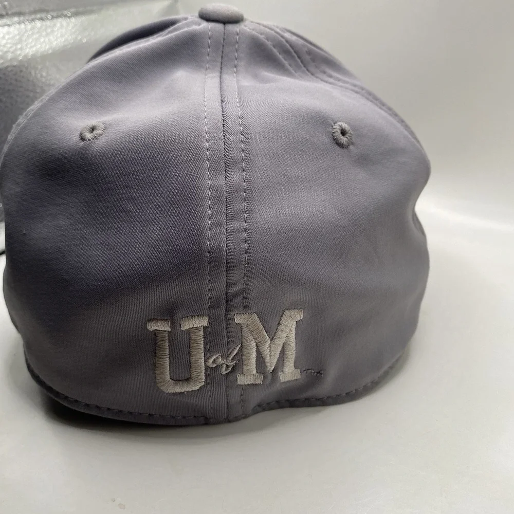 Ole Miss Rebels Hat Flex Fit Size‎ Medium Gray Top World Cleaned See Pics